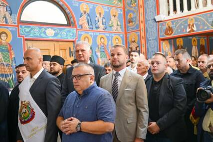 (FOTO) "Snaga vjere i naroda" Stanivuković na obilježavanju 105 godina Hrama Uspenja Presvete Bogorodice u Modriči