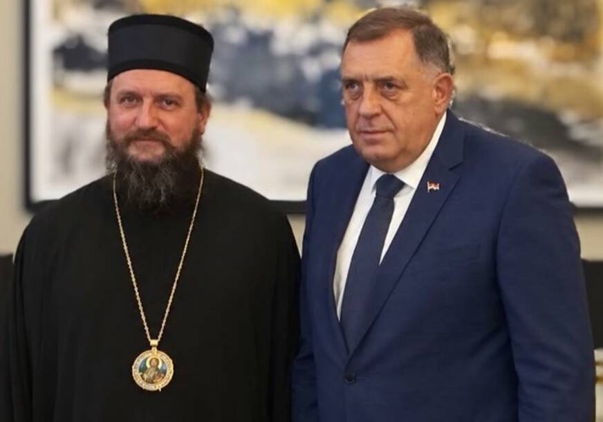 DODIK SA EPISKOPOM SERGIJEM Eparhija bihaćko-petrovačka više od 30 godina čuva duhovni i nacionalni identitet Srba