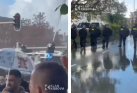 (VIDEO) HAOS U HAGU NAKON IZRICANJA PRESUDE Pristalice OVK divljale po gradu, policija morala upotrijebiti vodeni top