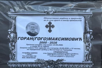 "Gagi moj, cijeli svijet za tobom plače" Pjevač Goran Maksimović (26) će danas biti sahranjen, sestra neutješna