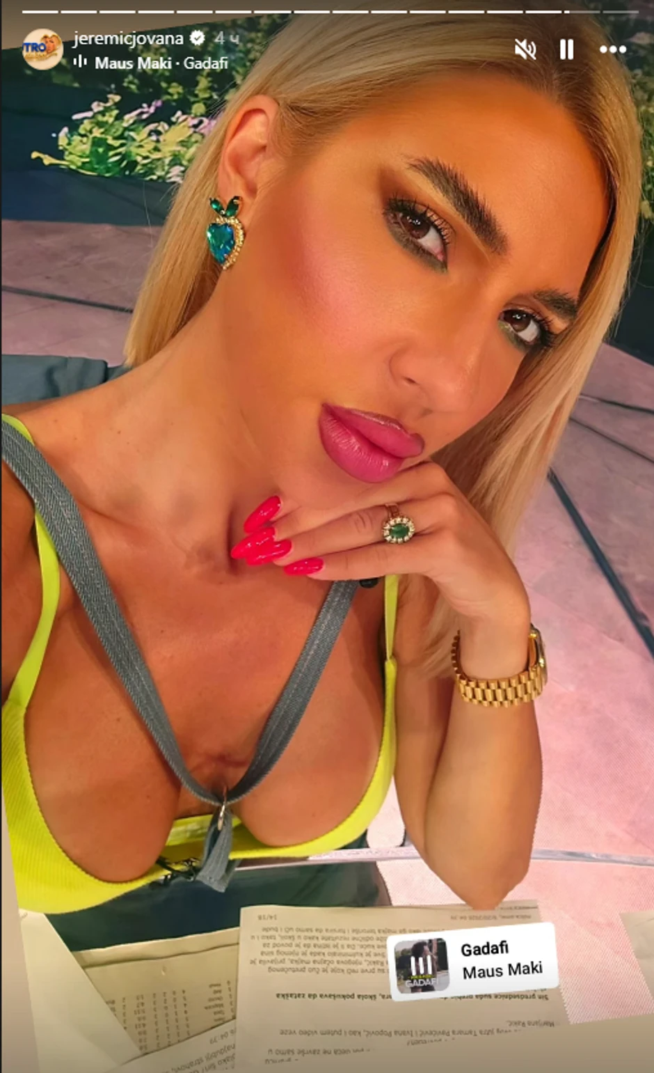 FOTO: JOVANAJEREMIC/INSTAGRAM/SCREENSHOT