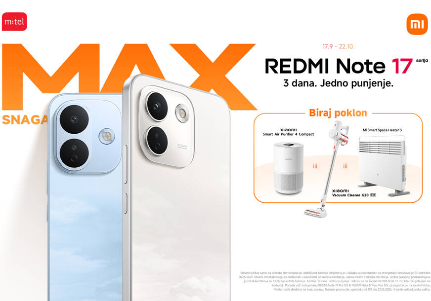 Maksimalna snaga uz vrijedan poklon: Nova Redmi Note 17 Pro serija u m:tel ponudi