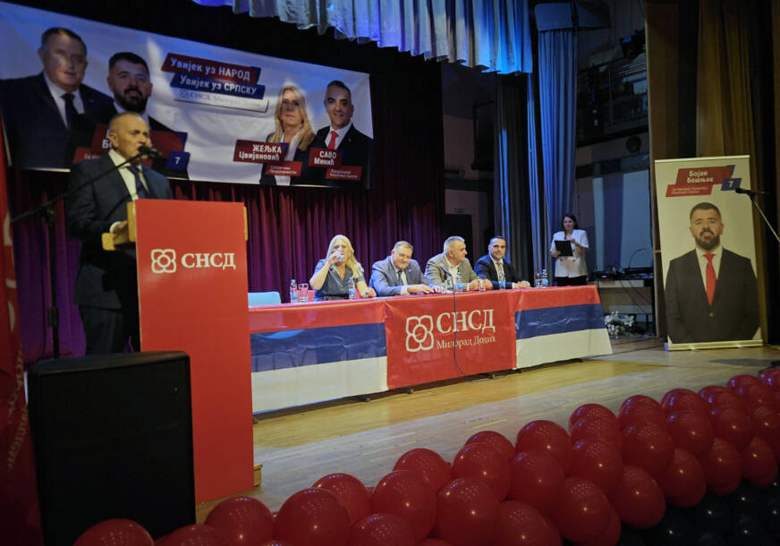 (VIDEO, FOTO) „MI SMO SVI MILORAD DODIK“ Minić, Cvijanovićeva i Dodik u Bileći poručili da je SNSD odgovorna politička partija i da zato treba podržati njene liste