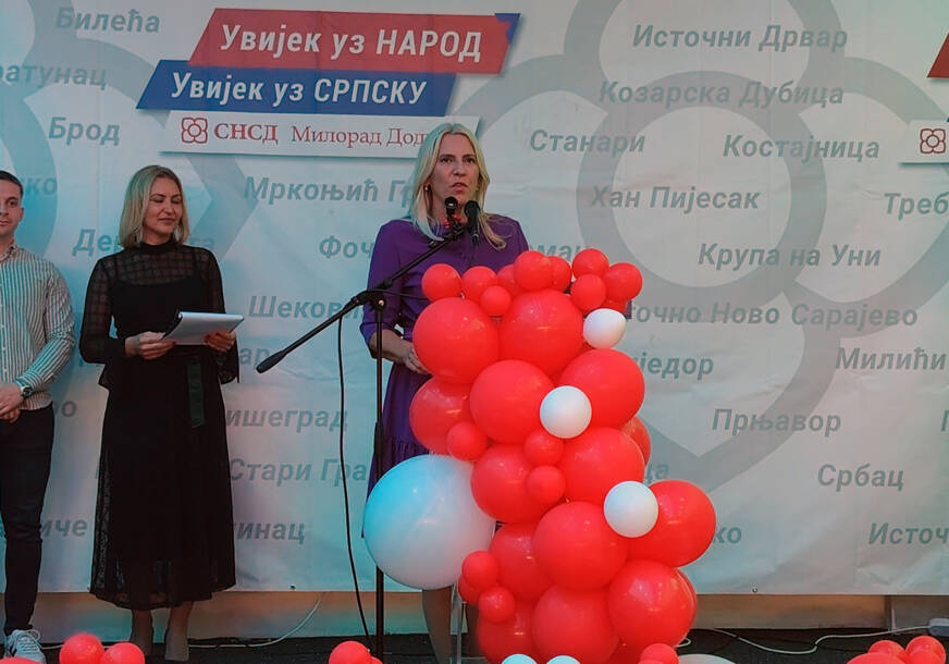 (FOTO) Cvijanovićeva poručila da SNSD ide ka pobjedi "Uvijek smo uz narod i Srpsku"