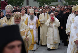 (FOTO) SVEČANO U PALAMA Patrijarh Porfirije osveštao Hram Sabora Svetog arhangela Gavrila