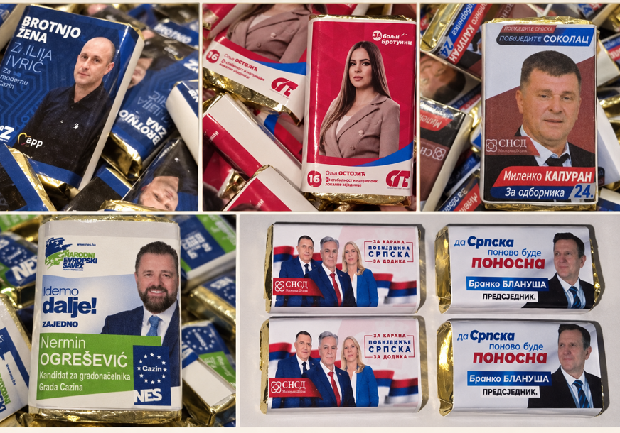 čokoladice sa političkim kandidatima