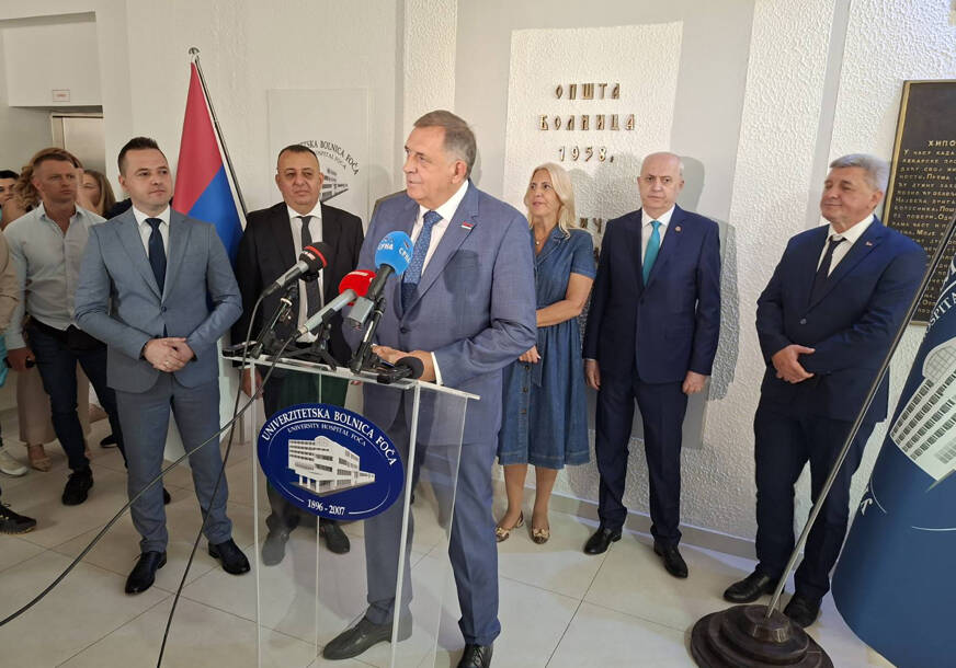 (FOTO) Dodik, Cvijanović i Minić u Foči: Univerzitetska bolnica ZASLUŽUJE da bude Klinički centar