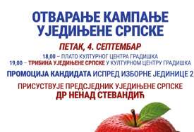 (FOTO) „Dobra, prava, zdrava“ Ujedinjena Srpska počinje KAMPANJU iz Gradiške