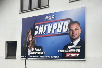 "Pobjedu nam nećete prekrečiti" Uništen predizborni plakat PSS u banjalučkom naselju Ada