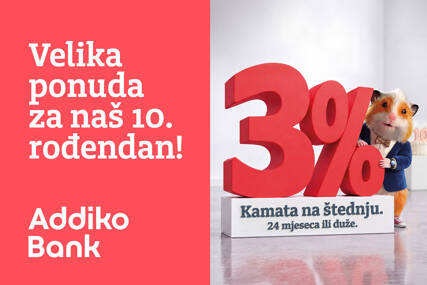 Deset godina povjerenja: Addiko Bank Banjaluka slavi rođendan uz kamatu od 3% na štednju