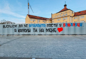 BANJALUKA GORI OD EUFORIJE Poruka u centru Banjaluke zbog dolaska Atalante postala hit