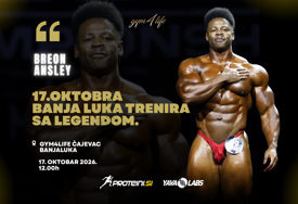 Dvostruki Mr. Olympia šampion i glumac iz filma "Fast &Furious" stiže u Banjaluku: Breon Ansley trenira sa posjetiocima Gym4Life!