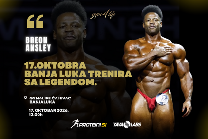 Dvostruki Mr. Olympia šampion i glumac iz filma "Fast &Furious" stiže u Banjaluku: Breon Ansley trenira sa posjetiocima Gym4Life!