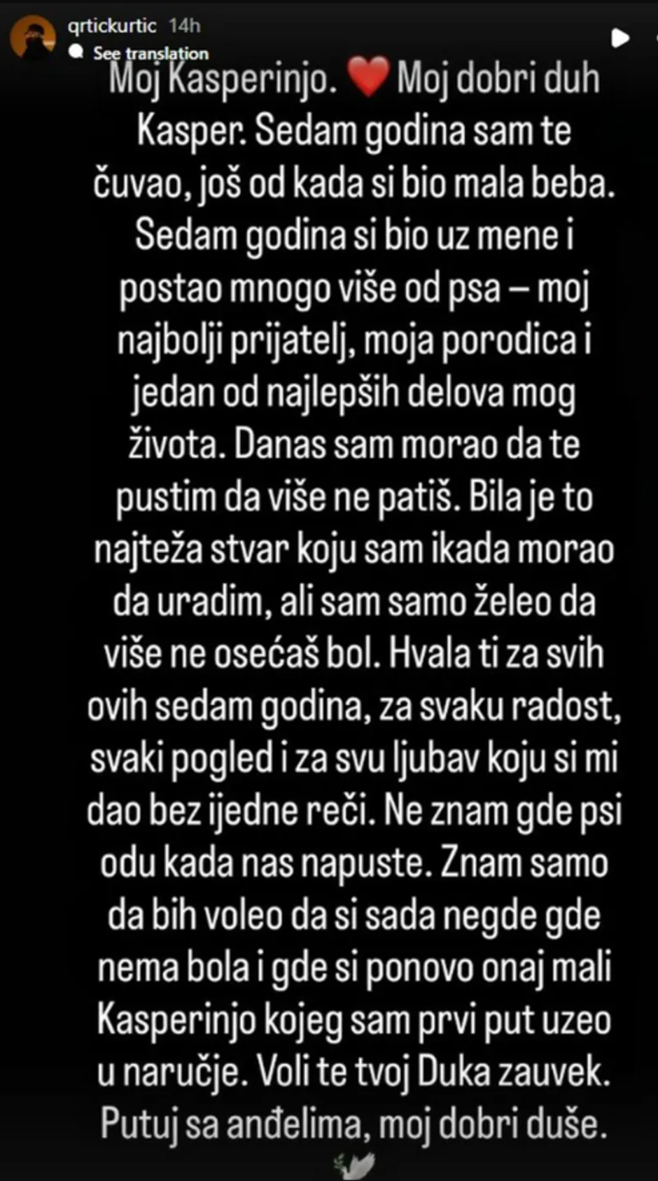 FOTO: QRTICKURTIC/INSTAGRAM/SCREENSHOT