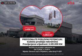 Poslovni potencijal u Prijedoru: Zakazana sudska prodaja kompleksa vrijednog 3,38 miliona KM
