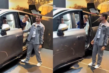 (VIDEO) Haos na sajmu u Parizu: Dječaci zakucali u zid Mercedes od 80.000 evra