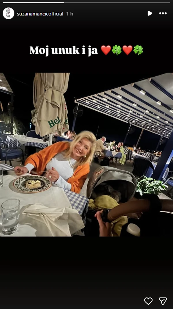 FOTO: SUZANA MANČIĆ/INSTAGRAM/SCREENSHOT
